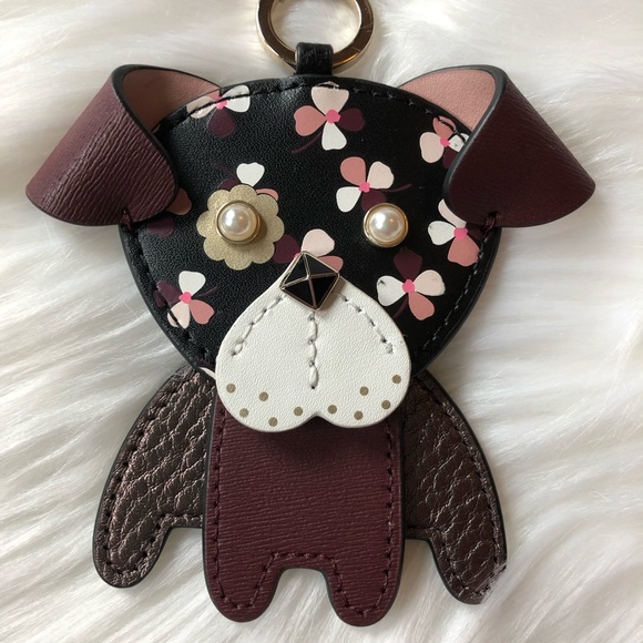 kate spade Accessories Nwt Kate Spade Floral Pup Dog Key Fob